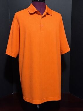 Nike Golf Sport Dri Fit Men’s Polo Shirt Large short sleeve Tangerine